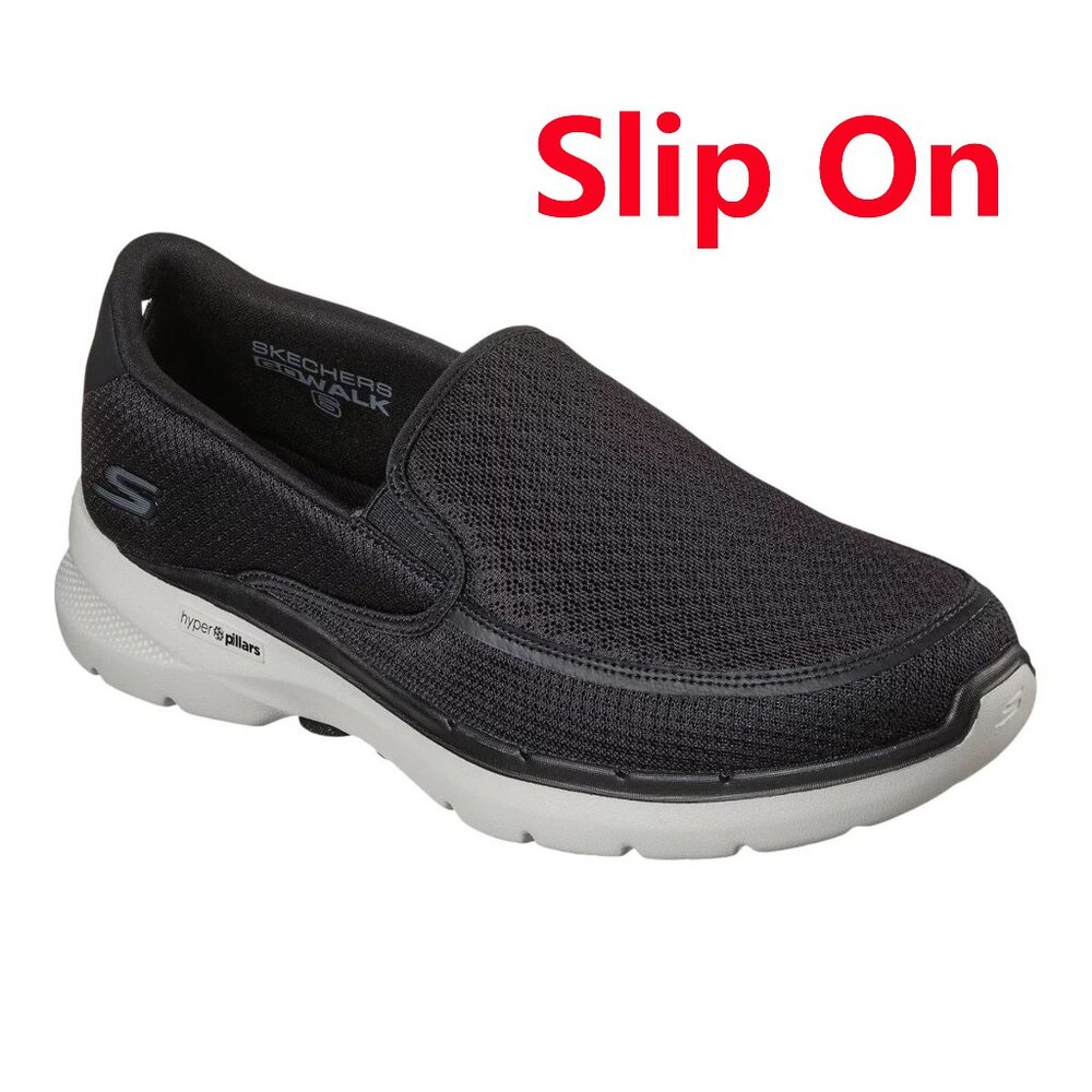 Brand New Skechers Men's GOwalk 6 Walking Shoes -Lightweight, Cushioned, Slip on